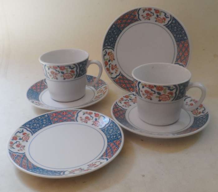 NORITAKE PROGRESSION CHINA JAPAN TRIOS ' MING GARDEN ' No. 6966 REPLACEMENTS ( 2 AVAILABLE )
