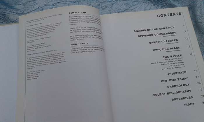 "Battles of World War II.  Iwo Jima 1955"  Hard cover.