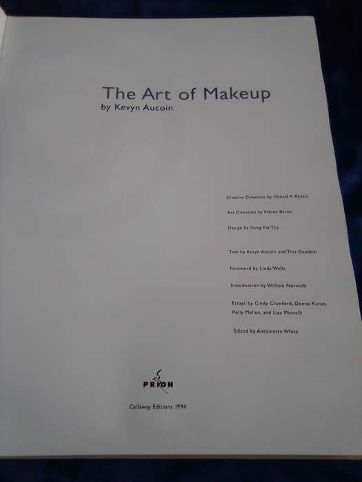 "The Art of Makeup"  Kevyn Aucoin.  Hard cover.  A3-sized book.