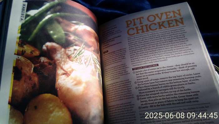 SIGNED.  "Cooked in Africa" Justin Bonello.  Soft cover.