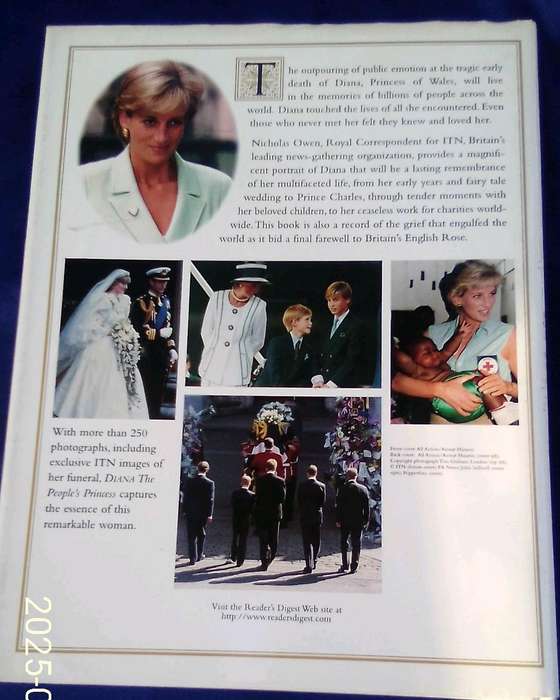 "Diana" The People's Princess.  Hard cover.