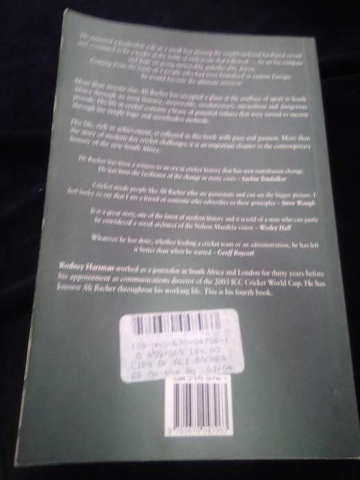 "Ali". The Life of Ali Bacher". Rodney Hartman.   Soft cover.