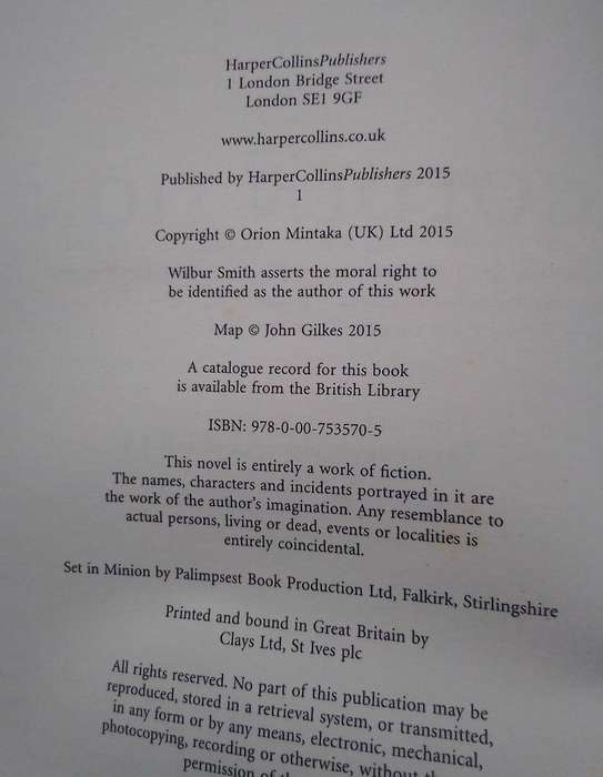 "Golden Lion"  Wilbur Smith.  Hard cover .