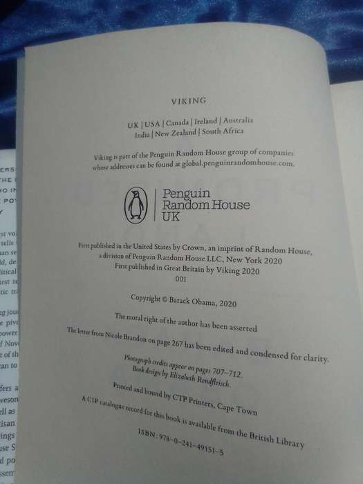 "A Promised Land"   Barack Obama.  Hard cover.