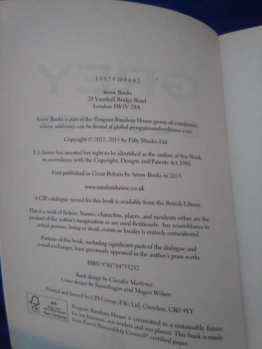 "Grey, Fifty Shades of Grey and Fifty Shades Darke Soft   cover.