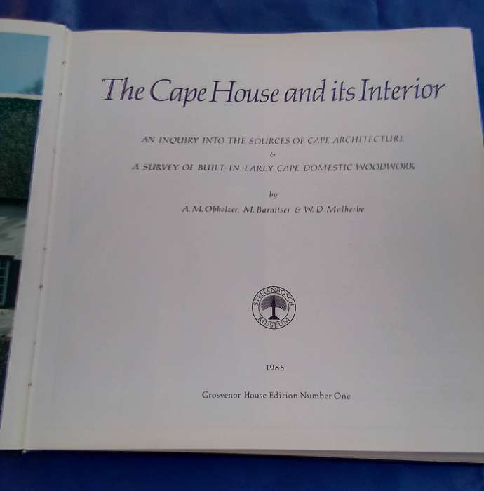 "The Cape House and its Interior' IHard cover.