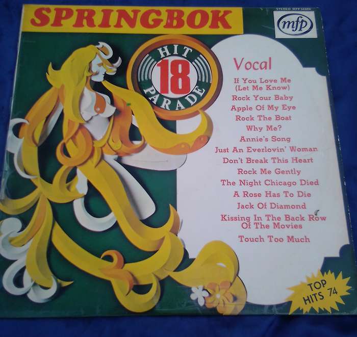 L.P. Springbok Hit Parade 18.  Cover: Very good.  L.P. Very good.