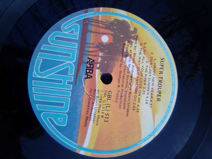 L.P.  ABBA. Super Trooper.  Cover: Very good.  L.P.: Very good.