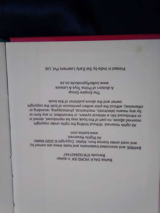 "Barbie.  Dalk word ek'n Dokter". Hard cover.