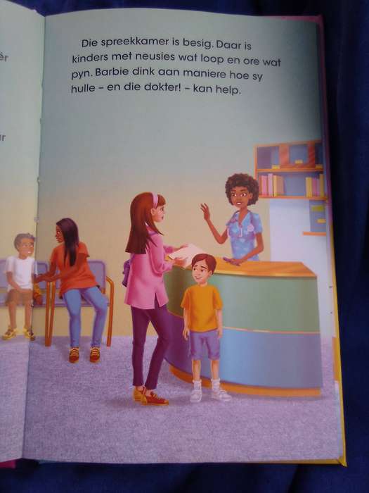 "Barbie.  Dalk word ek'n Dokter". Hard cover.