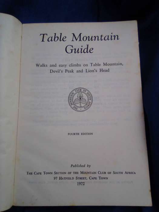 "Table  Mountain Guide"  Soft cover.