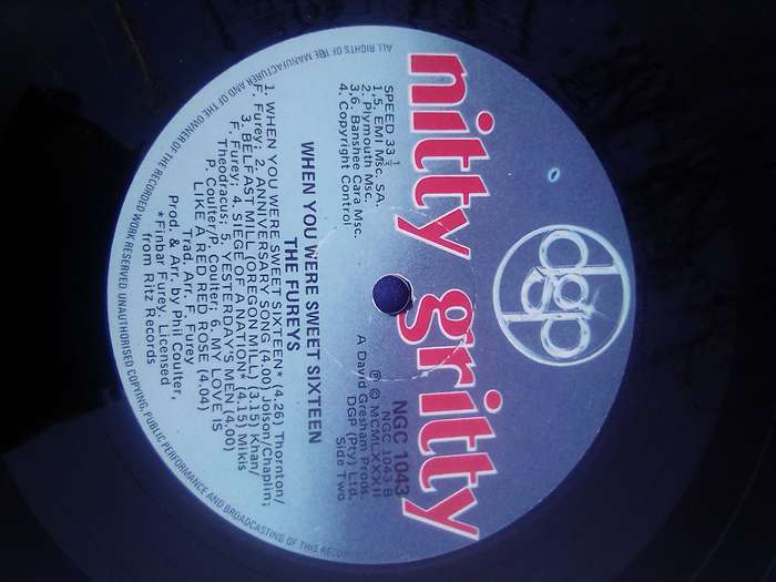 L.P. The Fureys.  When you were sweet sixteen. .  Cover: Very good.  L.P. Very good.