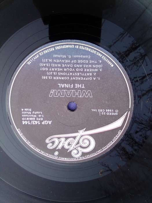 L.P.  Wham.  The Final.  2 LP Set.  1986.  Cover: Very good.  L.P.:  Very good.
