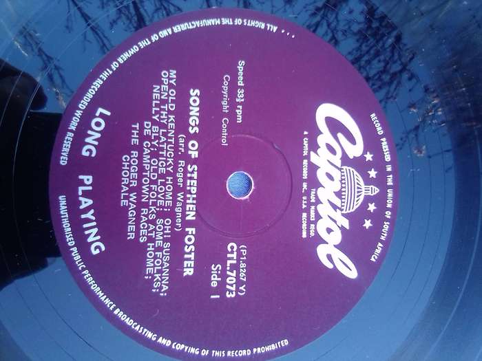 L.P. Songs of Stephen Foster.  Cover: Very good.  L.P.:Very good.