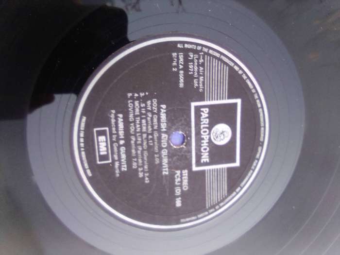 L.P.  Parrish & Gurvitz.  Cover: Very good.  L.P.:Very good.
