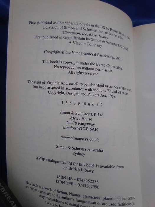 "Shooting Stars". Virginia Andrews.  Soft cover.