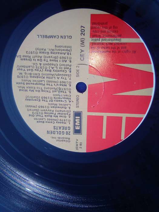 L.P.  Glenn Campbell's Twenty Golden Greats. . Cover: Very good.  L.P.:Very good.