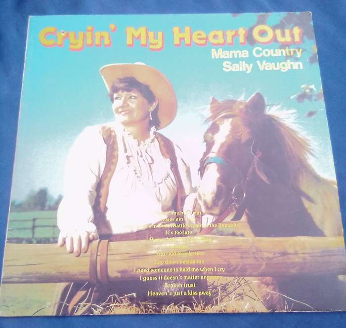 L.P.  Crying My Heart . Sally Vaughn. Cover: Very good.  L.P.:Very good.