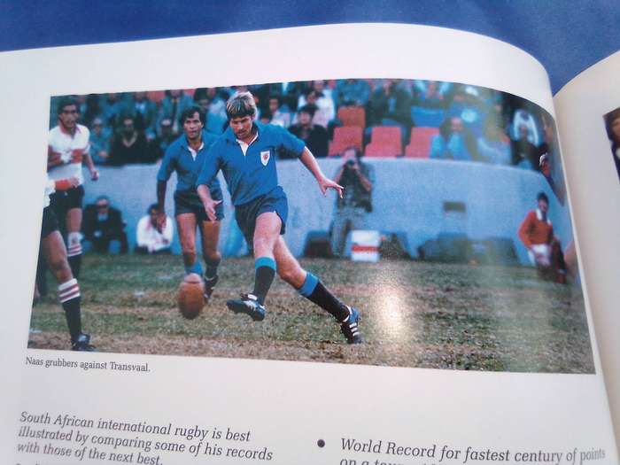 "Naas Botha.  Rugby's Golden Boy". Soft cover.