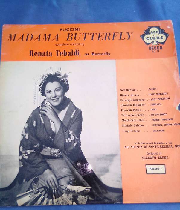 L.P. Puccini.  Madama Butterfly.  Cover: Very good. L.P.:Very good.