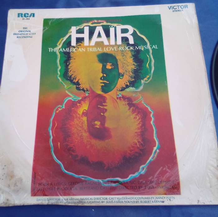 L.P.  Hair. Cover: Water damaged. L.P.:Very good.