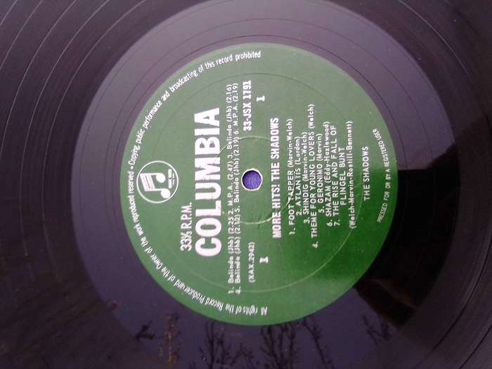 L.P.  The Shadows.  More Hits.  Cover: Very good.  L.P.:Very good.