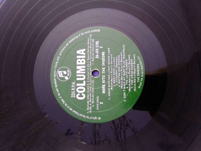 L.P.  The Shadows.  More Hits.  Cover: Very good.  L.P.:Very good.