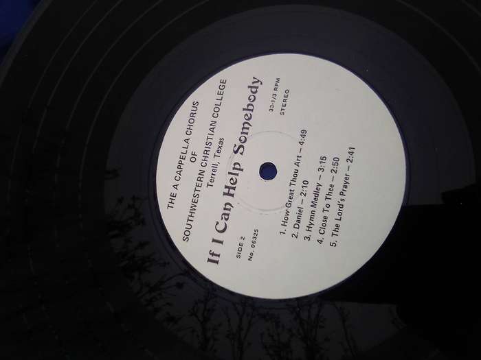 L.P.  Southwestern Christian College.  "If I can help Somebody"  Cover: Very good. L.P.:Very good.