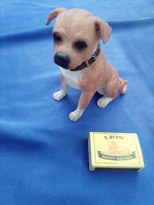 Staffordshire bull terrier by Regency Fine Arts.  Excellent condition.