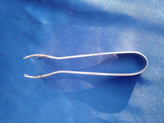 Ice tongs.