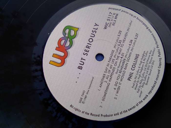 L.P. Vinyl Record.. Phil Collins.  But Seriously.   VG  VG