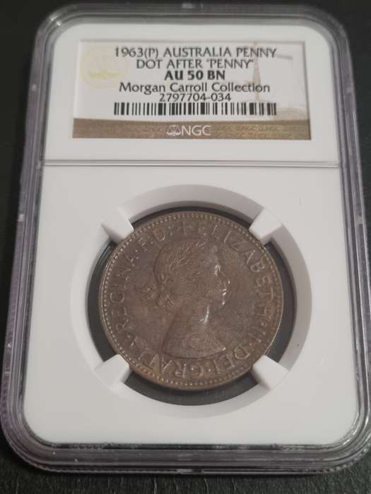 Australia: 1963 AU50BN 1 Penny