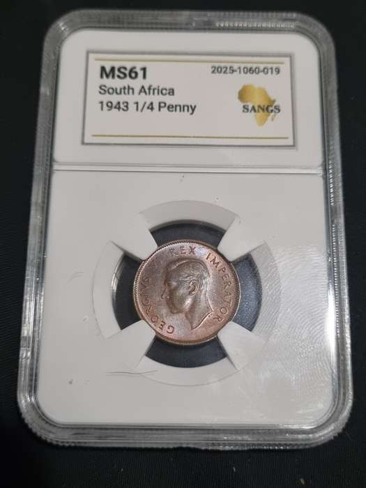 South Africa: MS61 1943 ¼ Penny