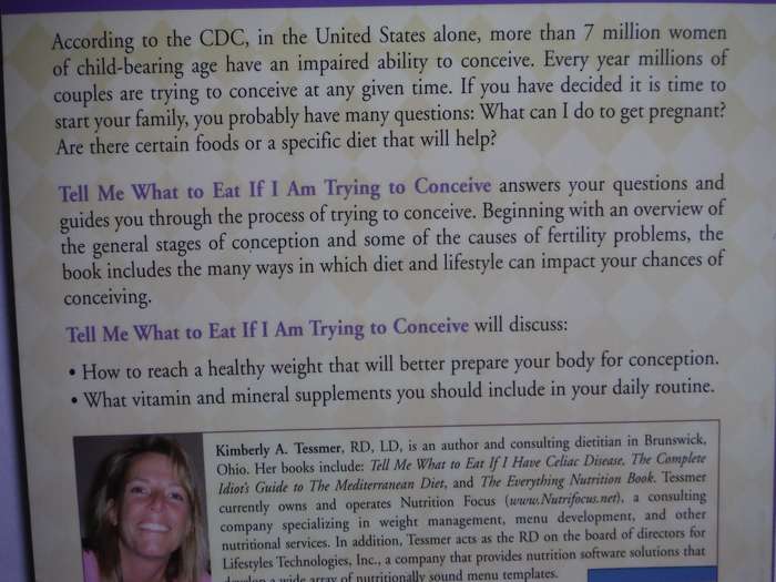 Tell Me What to Eat If I am Trying to Conceive - Paperback - Kimberly A. Tessmer