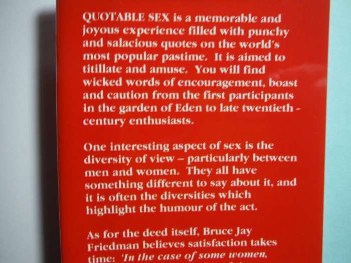 Quotable Sex - Hardcover - Carole McKenzie