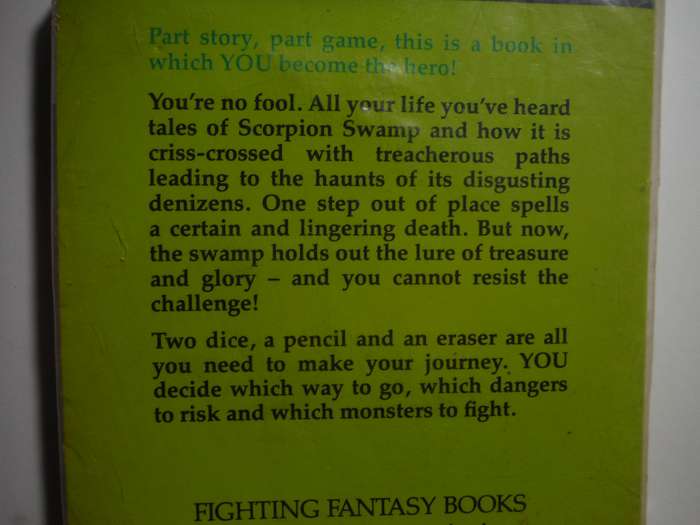 Adventure Gamebooks #8 : Scorpion Swamp : Fighting Fantasy - Paperback - Steve Jackson