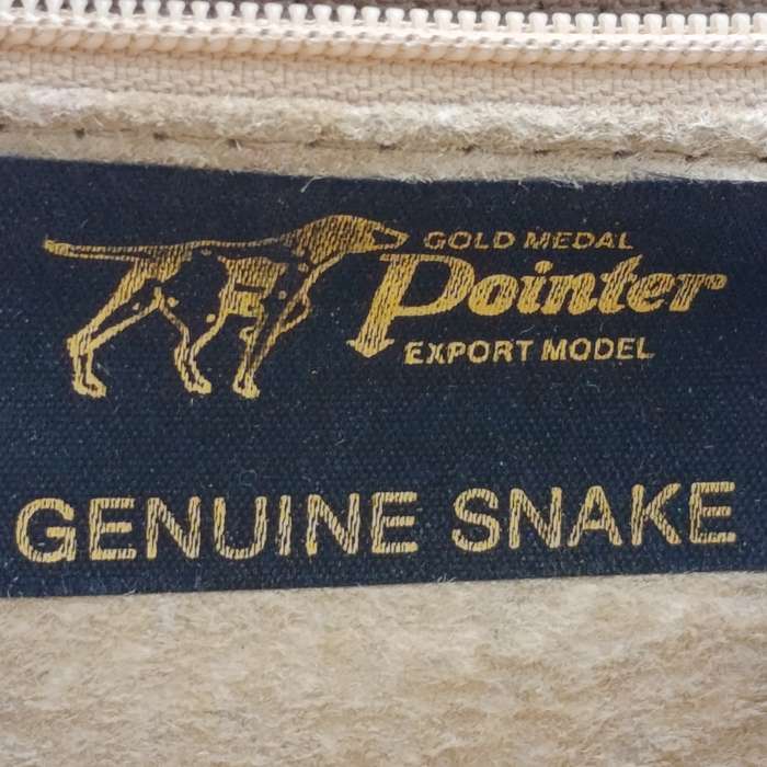 Gold medal Pointer export model genuine snake leather clutch bag