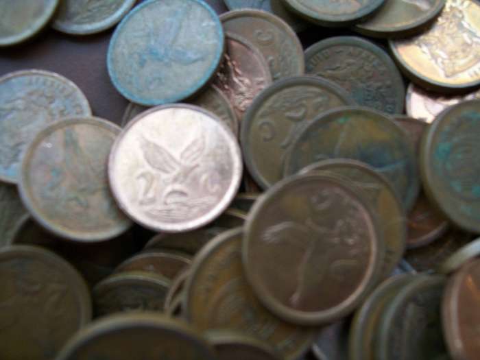 Over 1500 Third Decimal circulated 2 Cent coin lot (dates not checked)
