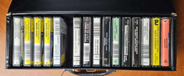Music Cassette 15 mixed tapes in Cassette Case