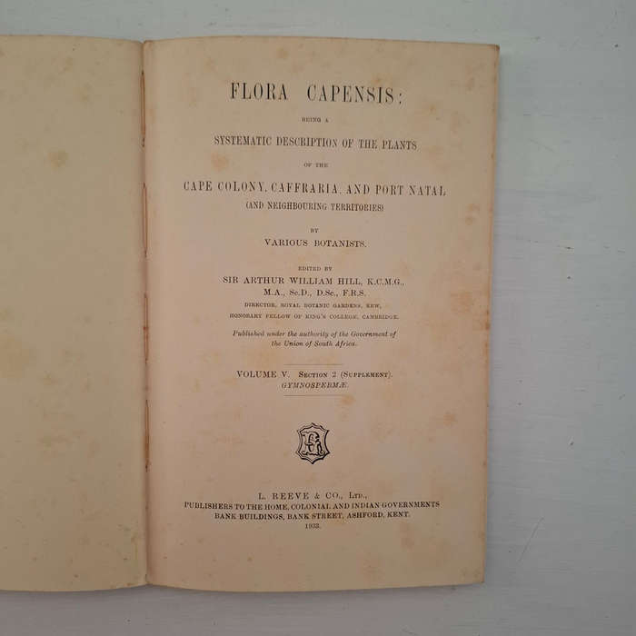 Flora Capensis: Systematic Description of Plants in Cape Colony, Caffraria & Port