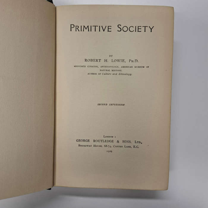 Primitive Society (Robert H. Lowie)
