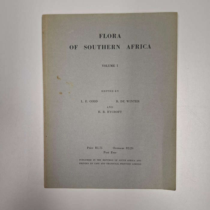 Flora of Southern Africa which deals with the territories of the Republic of South Africa, Basutolan