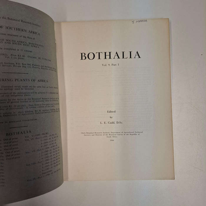 Bothalia Vol 9 Part I November 1966