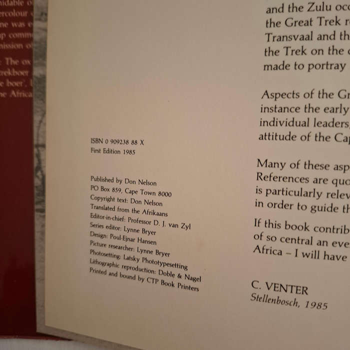 The Great Trek (Heritage series, 19th century)  C. Venter