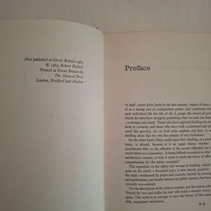 The Duel: A History of Duelling (Robert Baldick)