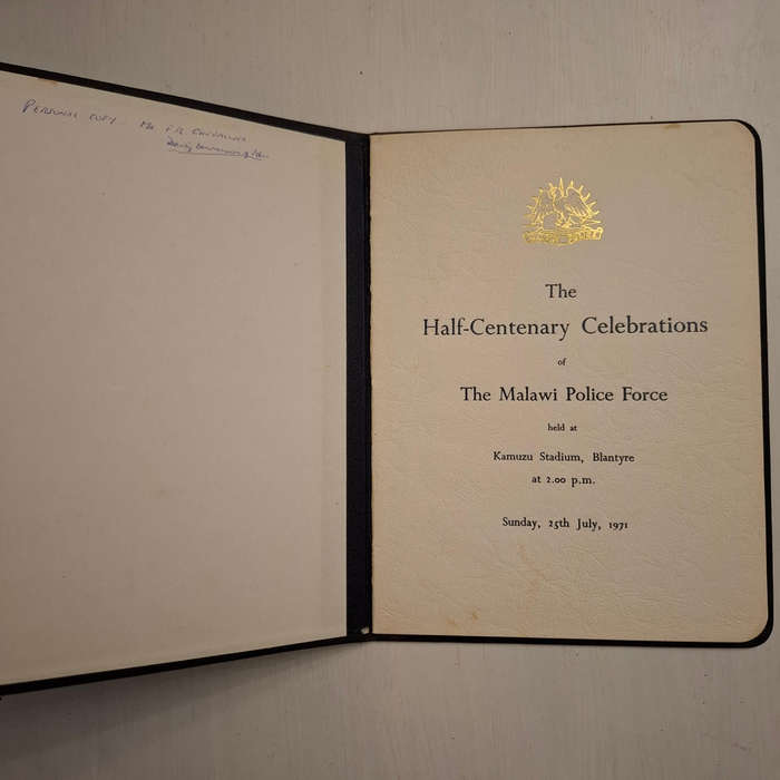 Programme: The Half-Centenary Celebrations of the Malawi Police Force