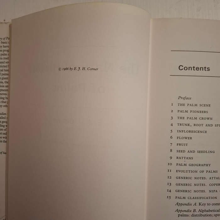 The Natural History of Palms (E J H Corner)