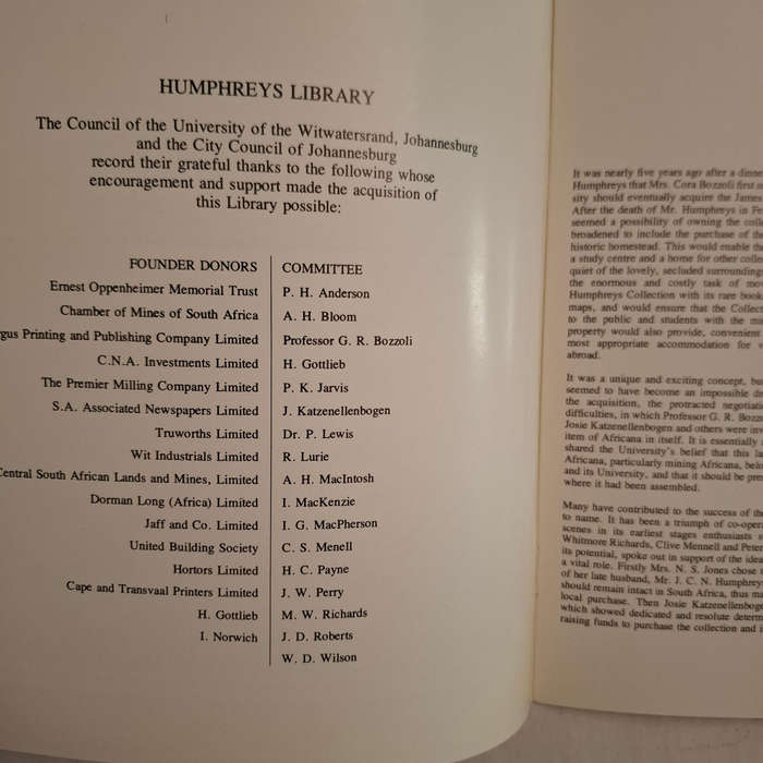 Humphreys Library collection of Africana Pamphlet (6 pages)