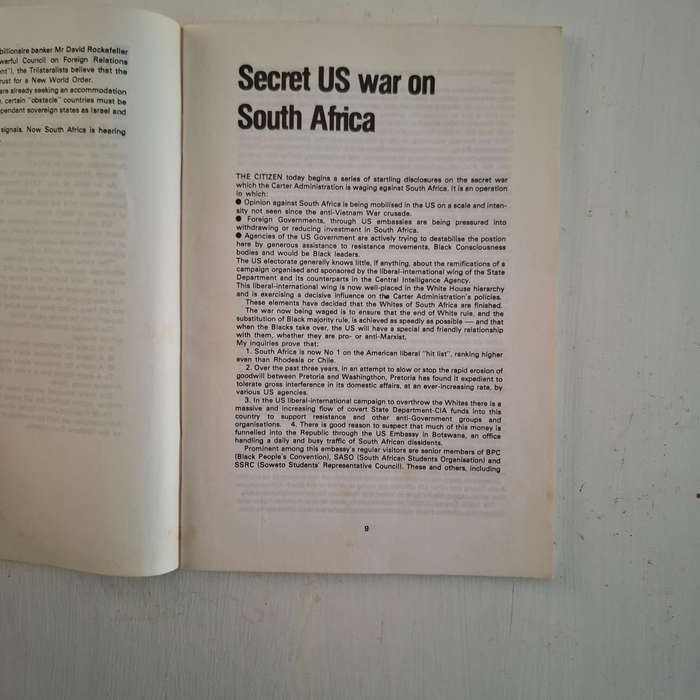 Secret U.S. war against South Africa by AIDA PARKER