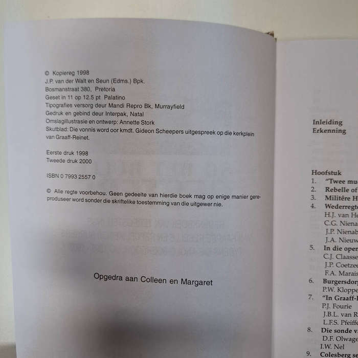 So Het Hulle Gesterf: Gedenkboek van Teregstellings van Kaapse Rebelle en Republikeinse Burgers Tyde